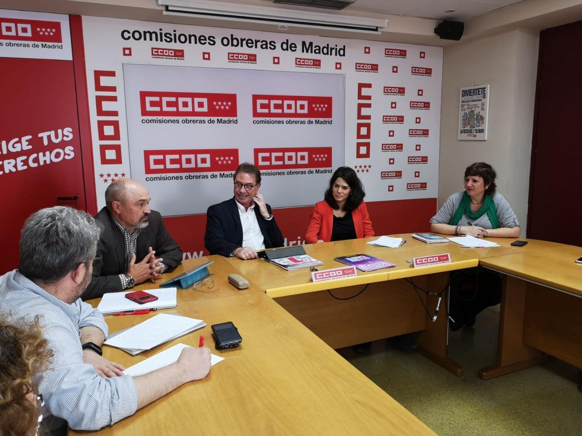 Reunin con Isabel Serra en la sede de CCOO de Madrid