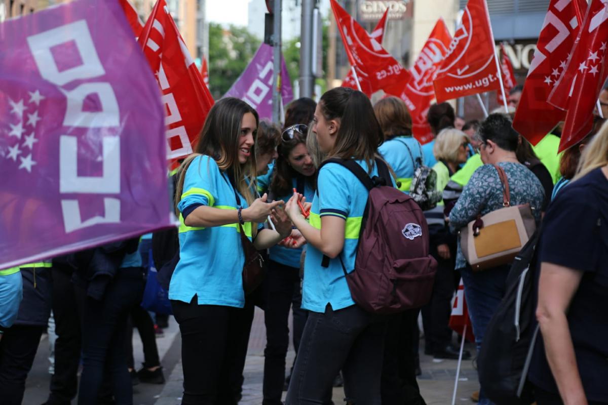 Concentracin del personal del SER, en Madrid