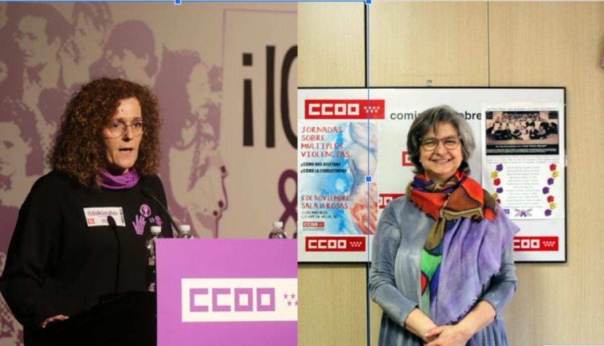 Paloma Vega, secretaria de Organizacin, y Paloma Lpez, adjunta a la Secretaria Genera