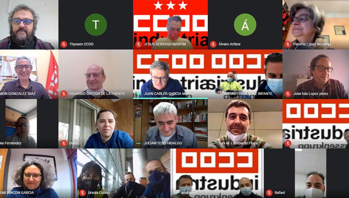 Encuentro telemtico con la seccin sindical de ThyssenKrupp y Paloma Lpez